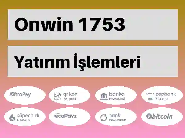 Onwin Mobil Para yatırma ve çekme 1753